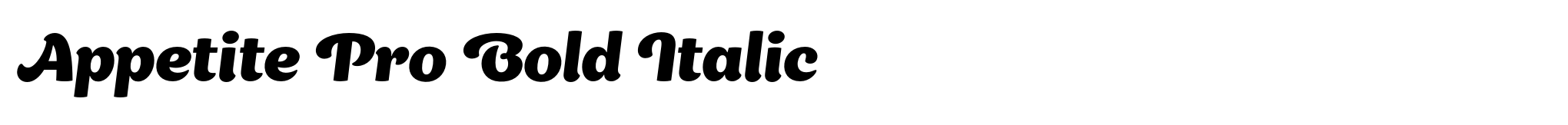 Appetite Pro Bold Italic image
